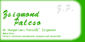 zsigmond palcso business card
